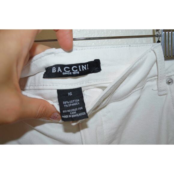 Vintage White Denim Midi Skirt Size Large - Picture 2 of 4